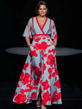 Lea | Insieme Elegante Abito Lungo Chic Seaside con Maniche Medie