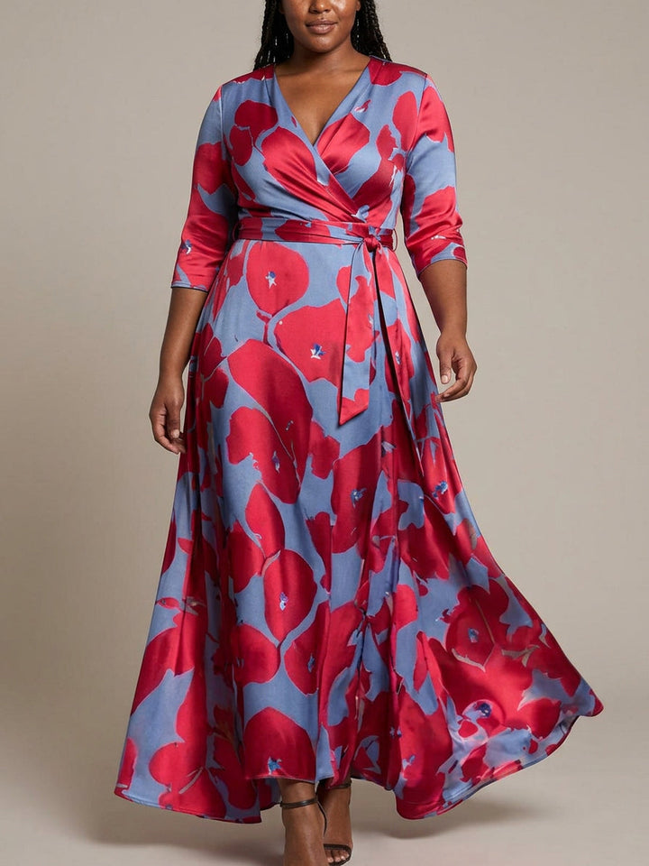 Lea | Insieme Elegante Abito Lungo Chic Seaside con Maniche Medie