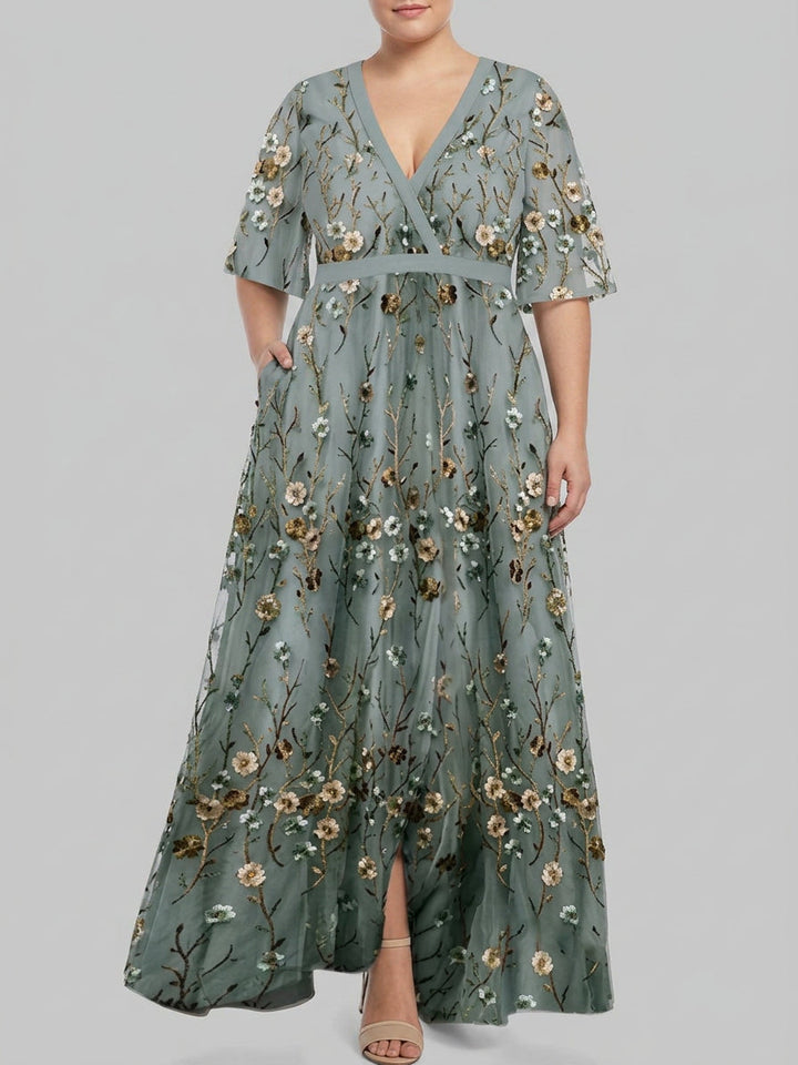 Lea | Insieme Elegante Abito Lungo Chic Seaside con Maniche Medie