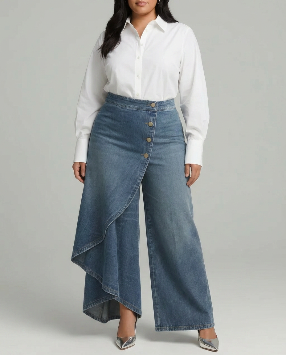Audrey | Pantaloni Avvolgenti in Denim