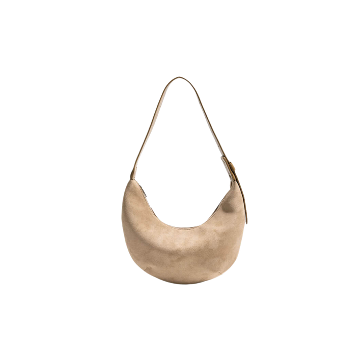 Coralie | Borsa in Finta Suede a Mezza Luna