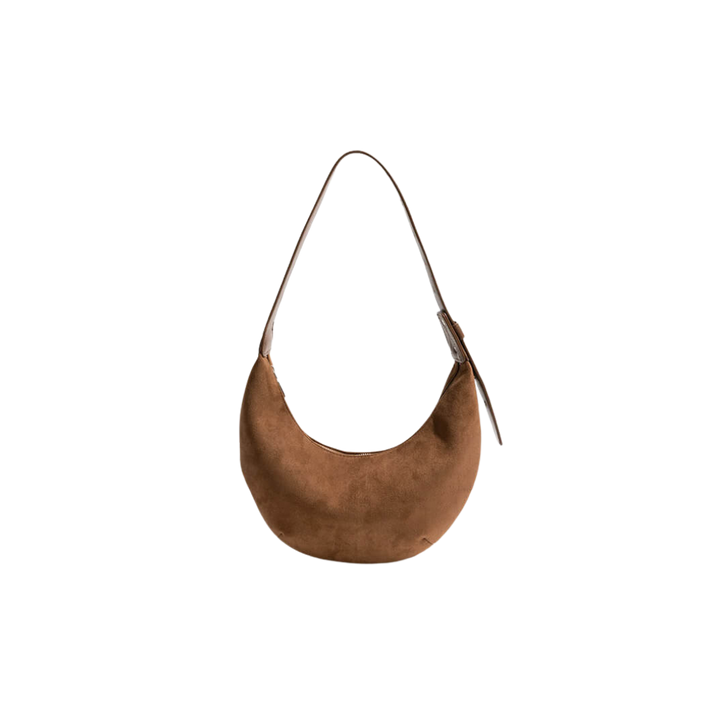 Coralie | Borsa in Finta Suede a Mezza Luna
