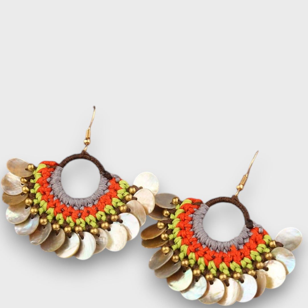 Isalda – Orecchini Vintage con Legno e Perline