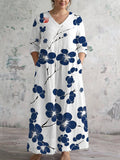Aozora | Indigo Blossom Maxi Dress