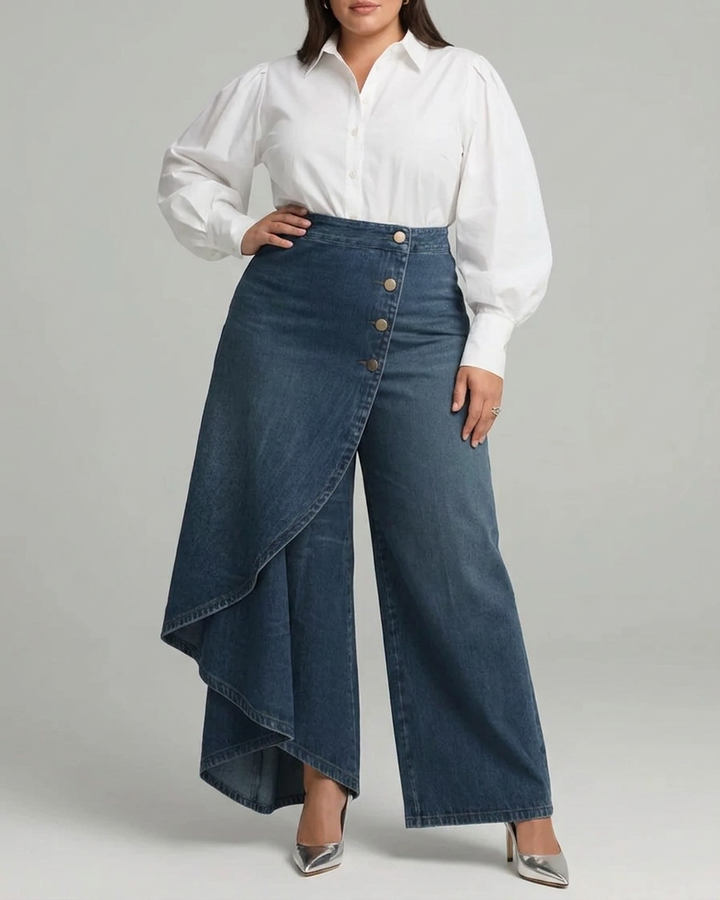 Audrey | Pantaloni Avvolgenti in Denim