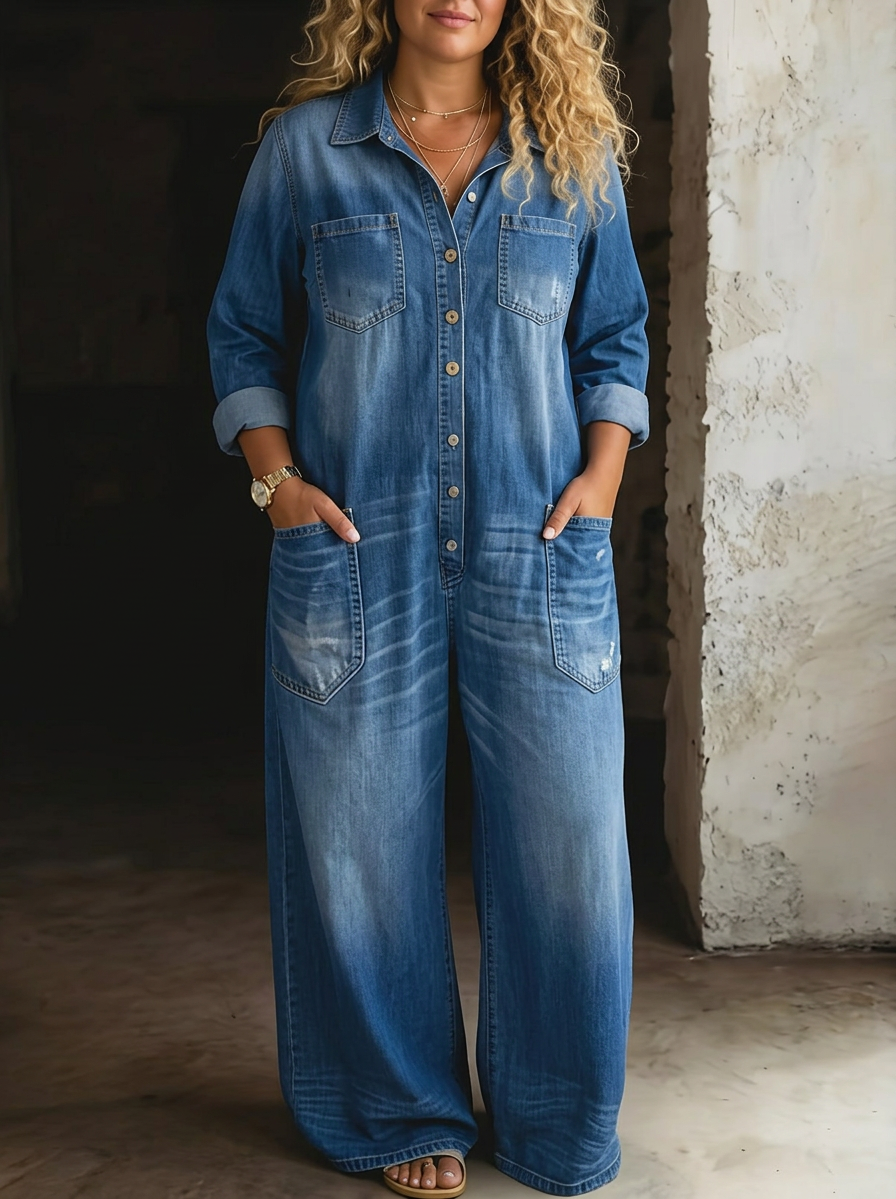 Lena | Tuta Denim Comfort Casual