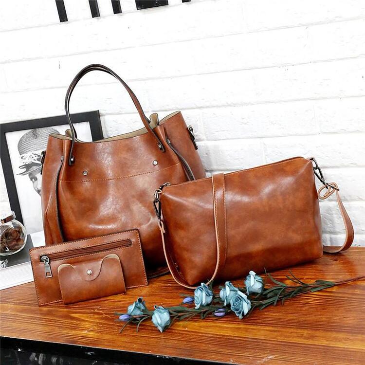 Riley - Set di 4 Borse in Pelle Vintage Soft