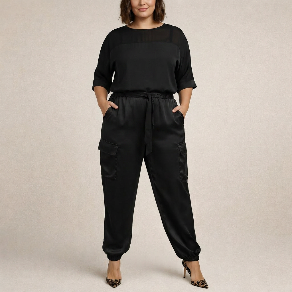 Clara | Completo Cargo in Raso Sartoriale