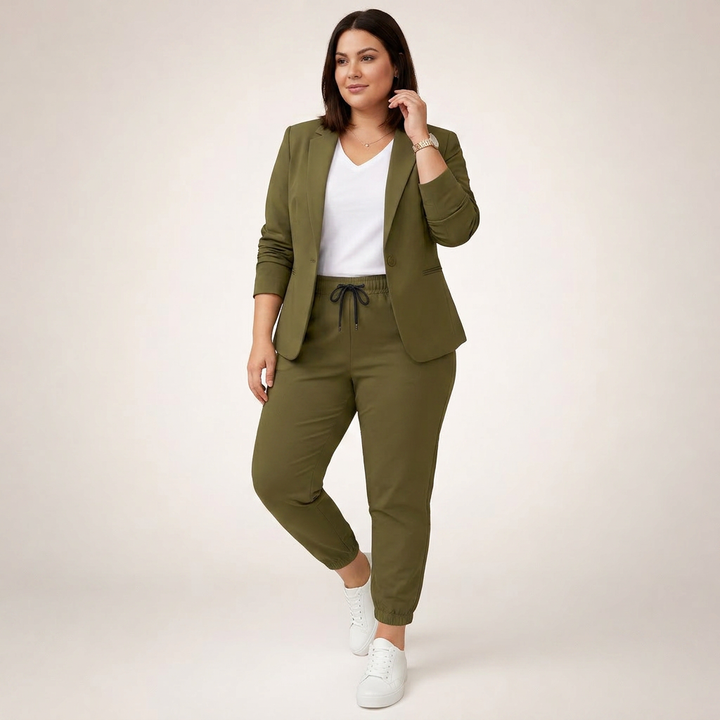 Eva | Completo Giacca e Pantaloni con Accento Sportivo