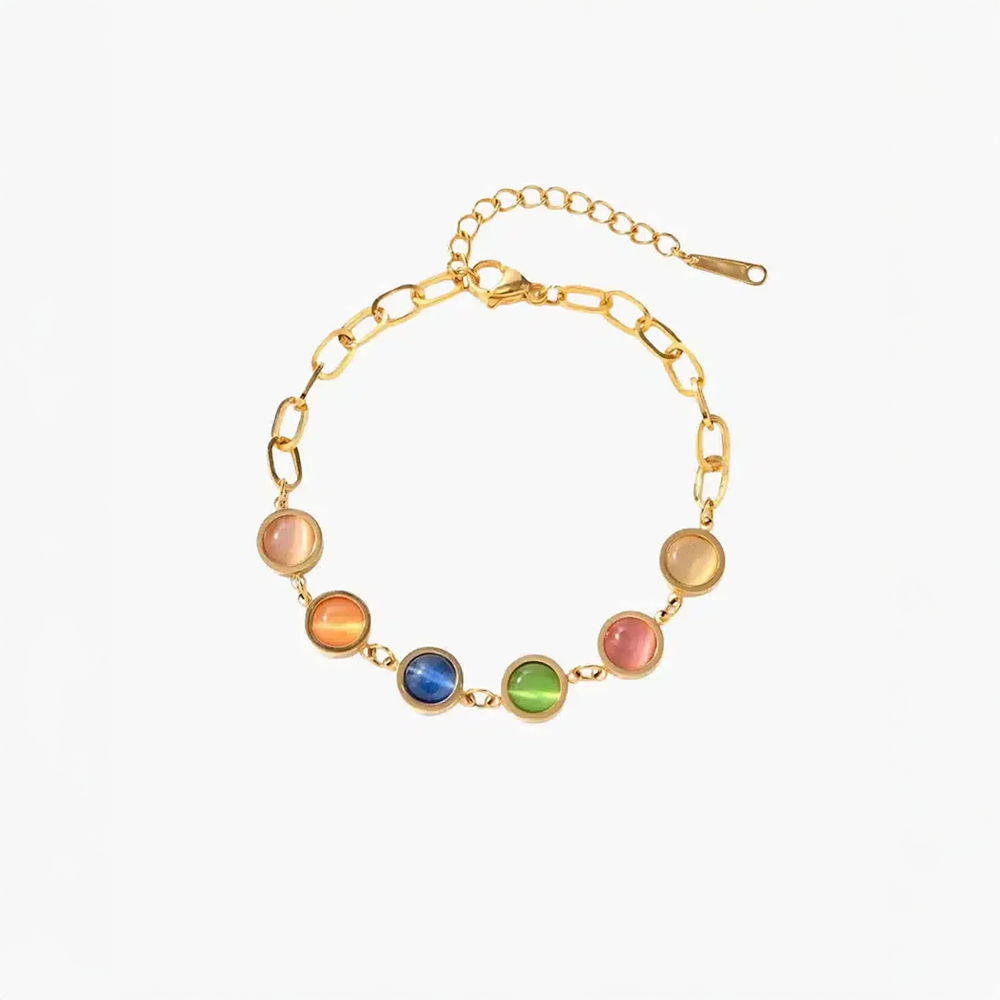 Taryana | Bracciale in Oro con Pietre Colorate
