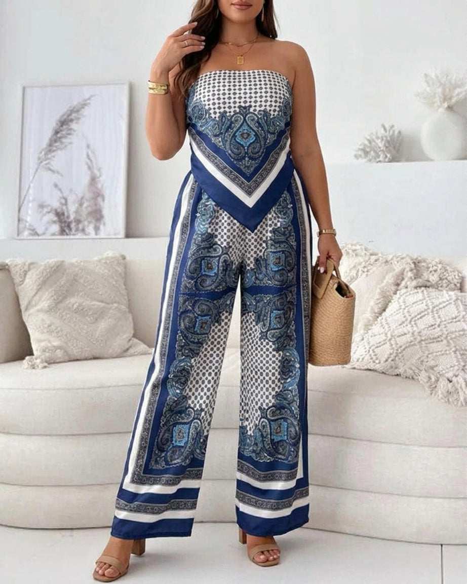Elena | Completo Due Pezzi Elegante con Laccetti Vacanze Estive