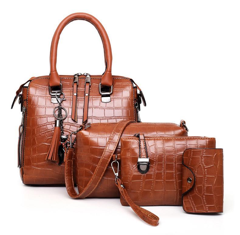 Evelyn - Eleganza Quotidiana Set di 4 Borse in Pelle