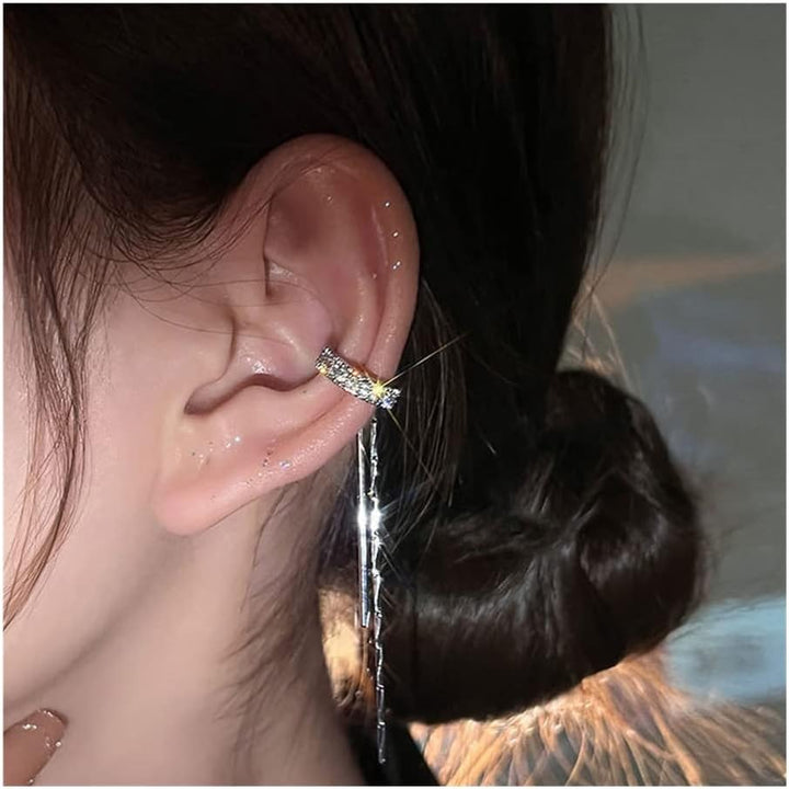 Aria – Orecchini a Cuff con Frange