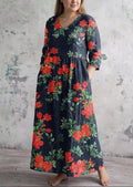 Valerina | Abito Lungo Scarlet Bloom