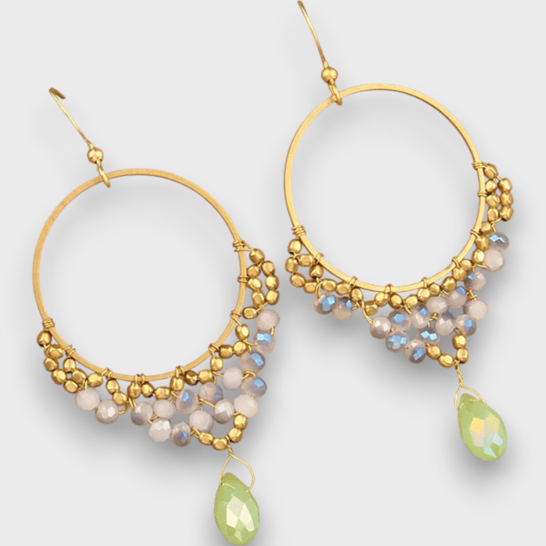 Isalda – Orecchini Vintage con Legno e Perline