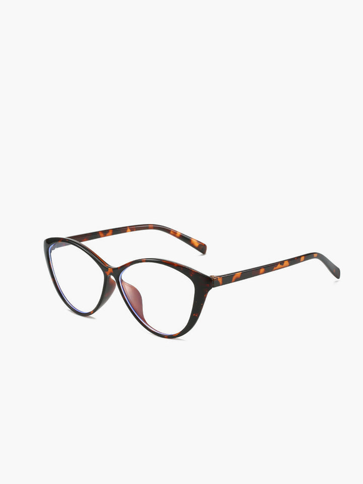 Occhiali da sole a forma di gatto marroni con tartaruga, acetato, donna