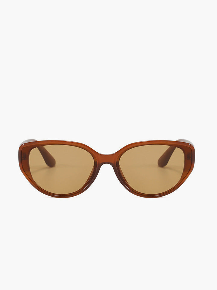 Occhiali da sole, montatura cat-eye ambra, plastica, marrone, Donna