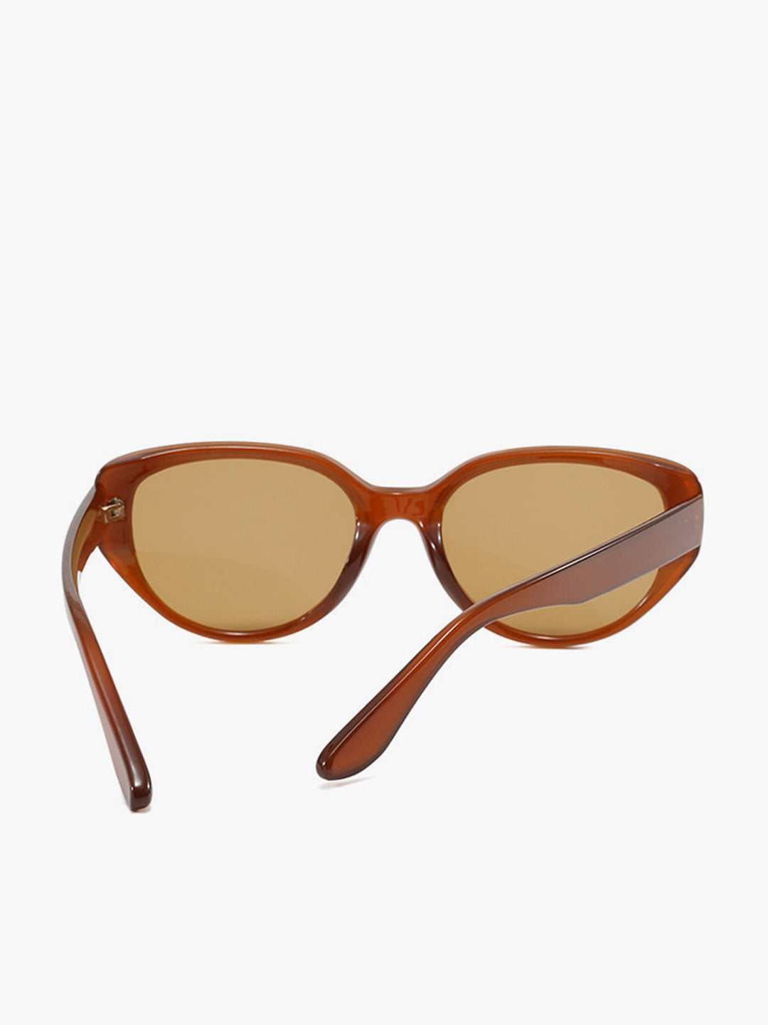 Occhiali da sole, montatura cat-eye ambra, plastica, marrone, Donna