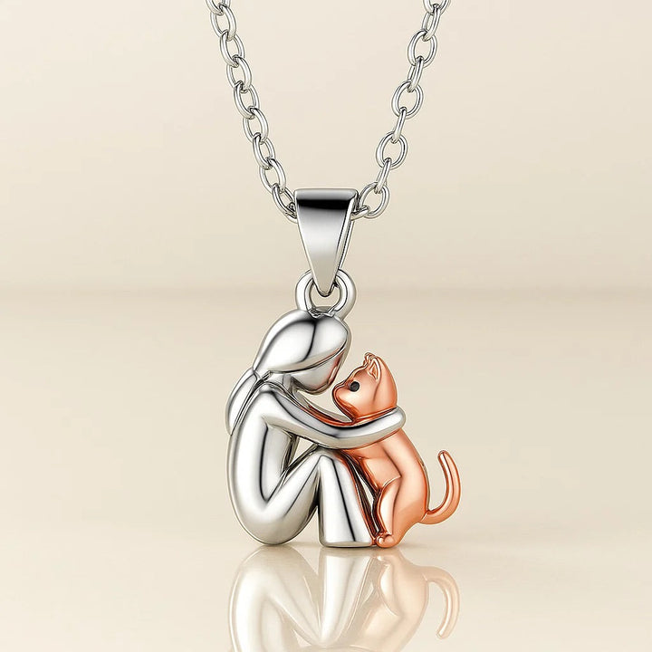 Calistar– Collana con Ciondolo a Forma di Abbraccio per Gatti