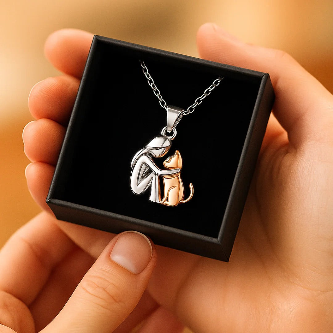 Calistar– Collana con Ciondolo a Forma di Abbraccio per Gatti