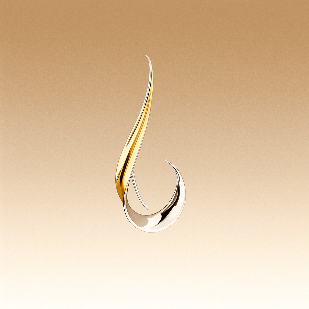 Savine – Orecchini a goccia scolpiti bicolore