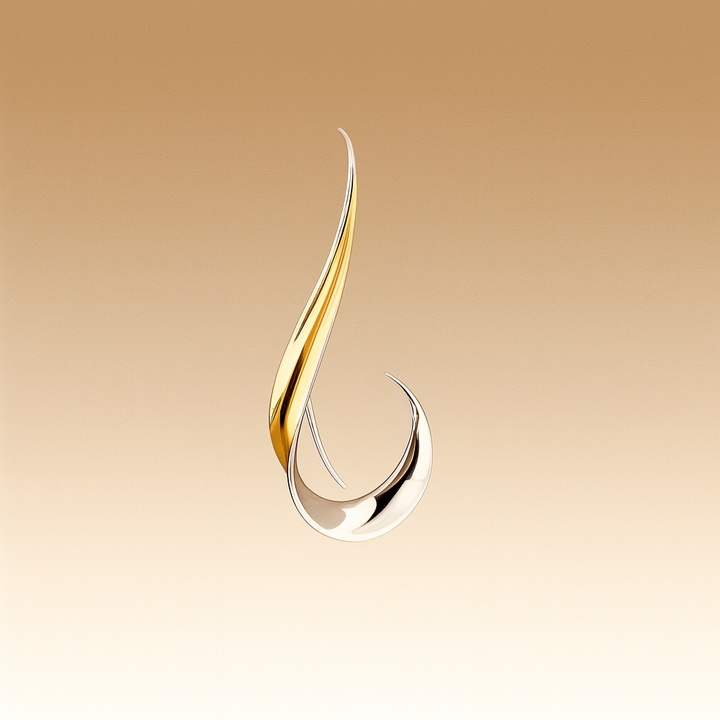 Savine – Orecchini a goccia scolpiti bicolore