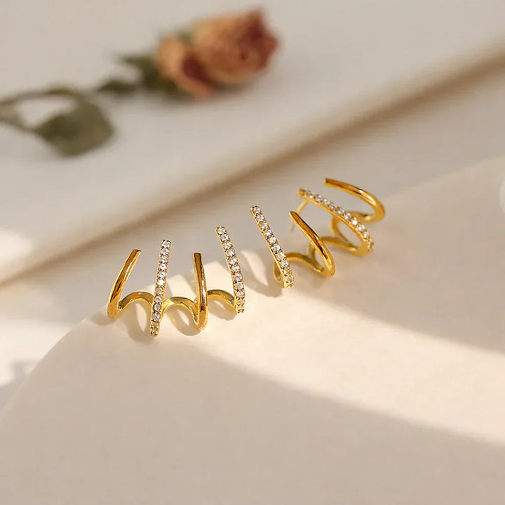 Elen – Bracciale Orecchio a Spirale Scolpito Illusione
