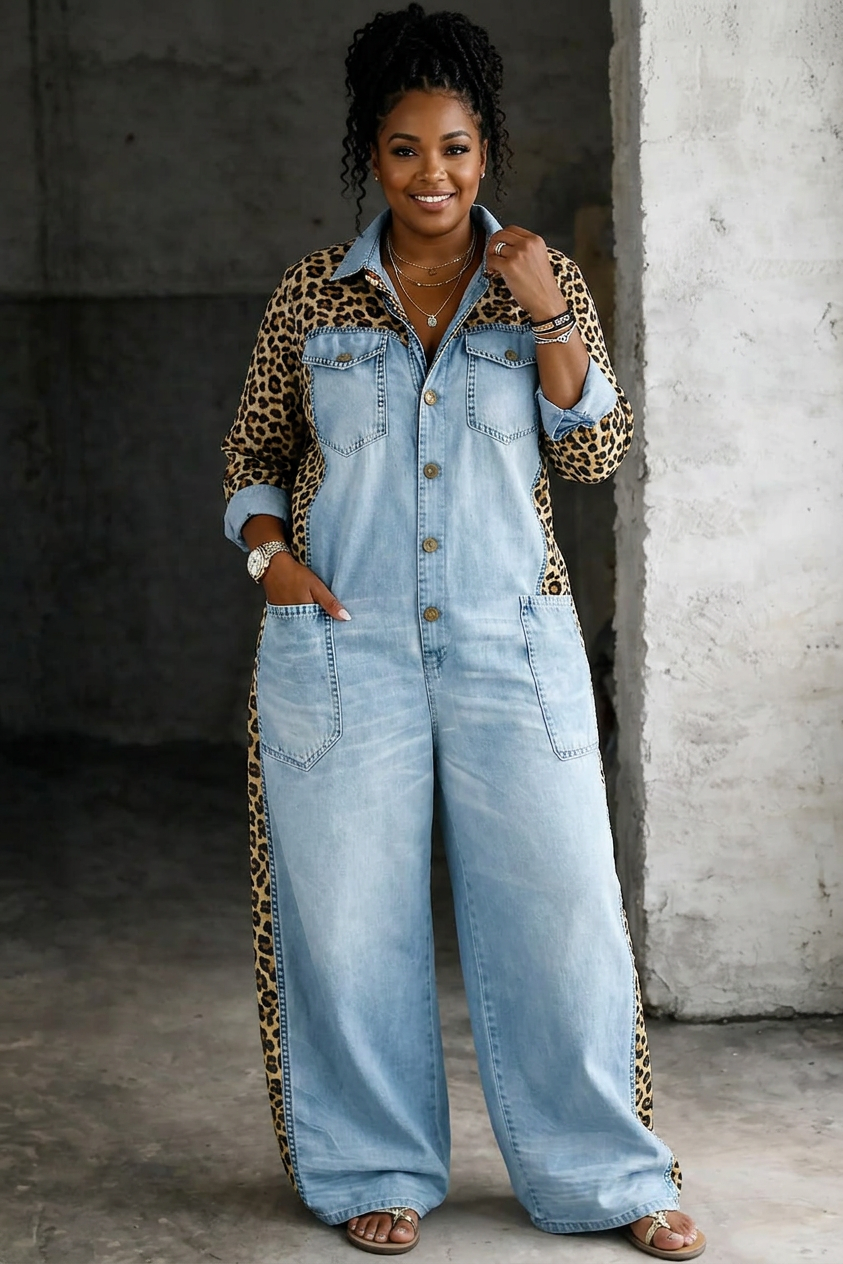 Alessia | Tuta Jumpsuit in Denim Monopezza
