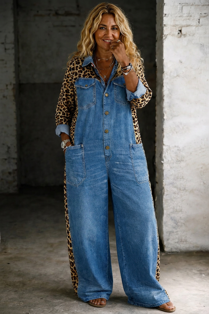 Alessia | Tuta Jumpsuit in Denim Monopezza