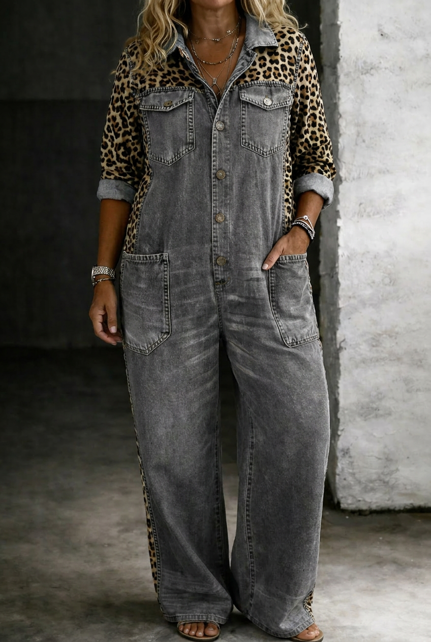 Alessia | Tuta Jumpsuit in Denim Monopezza