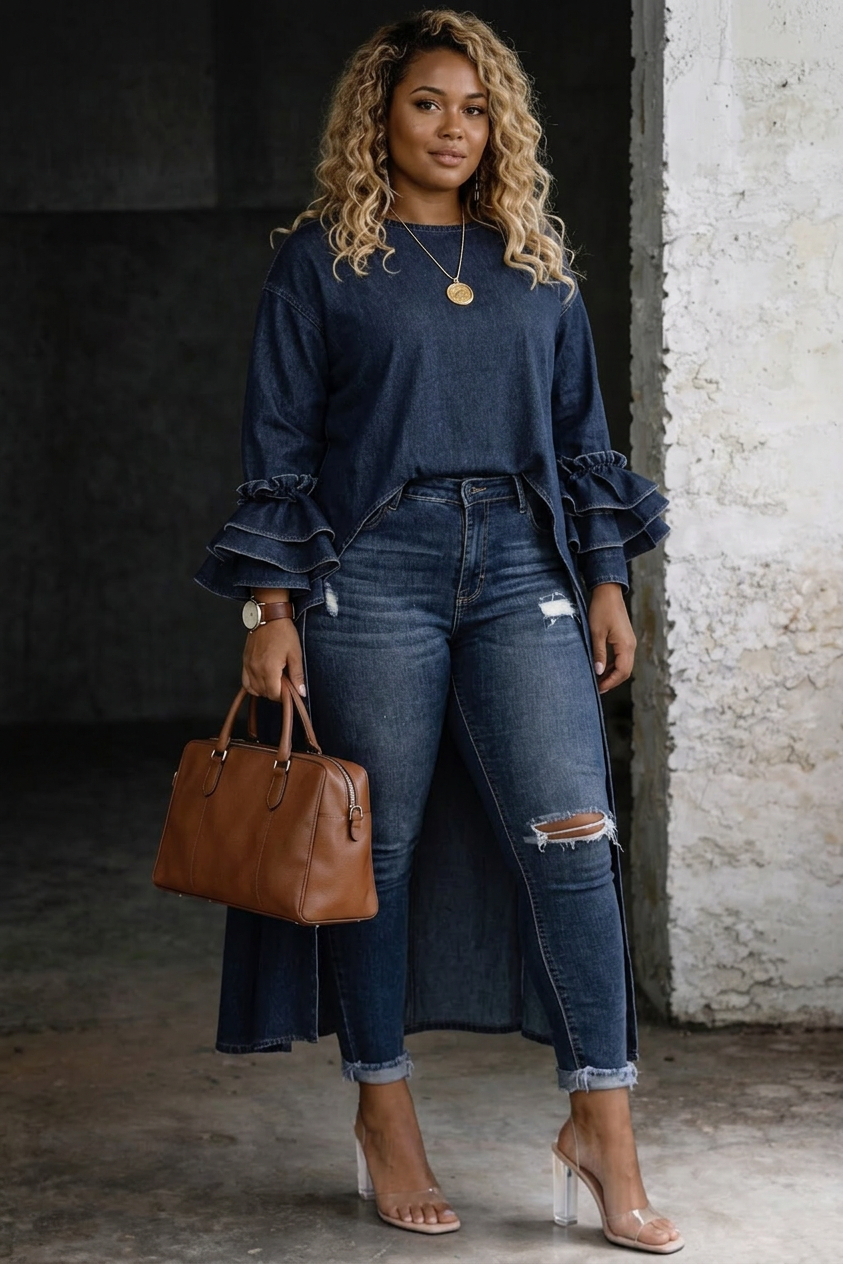 Ashley | Maglietta in Denim Casual