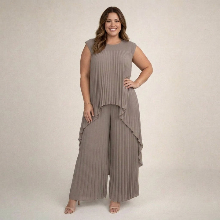 Halina | Completo Elegante Plissettato