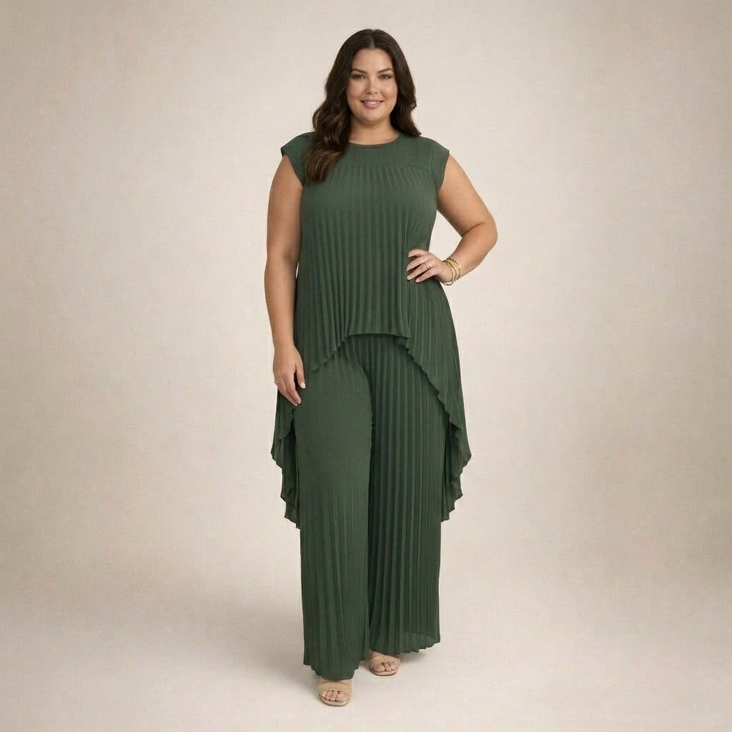 Halina | Completo Elegante Plissettato