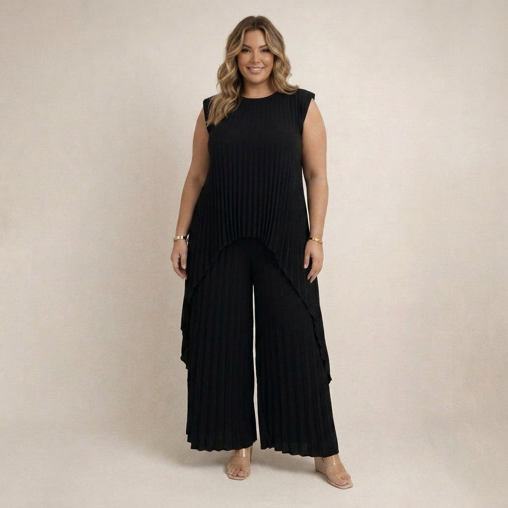 Halina | Completo Elegante Plissettato
