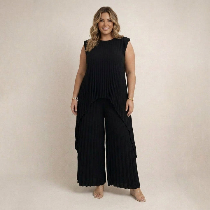 Halina | Completo Elegante Plissettato