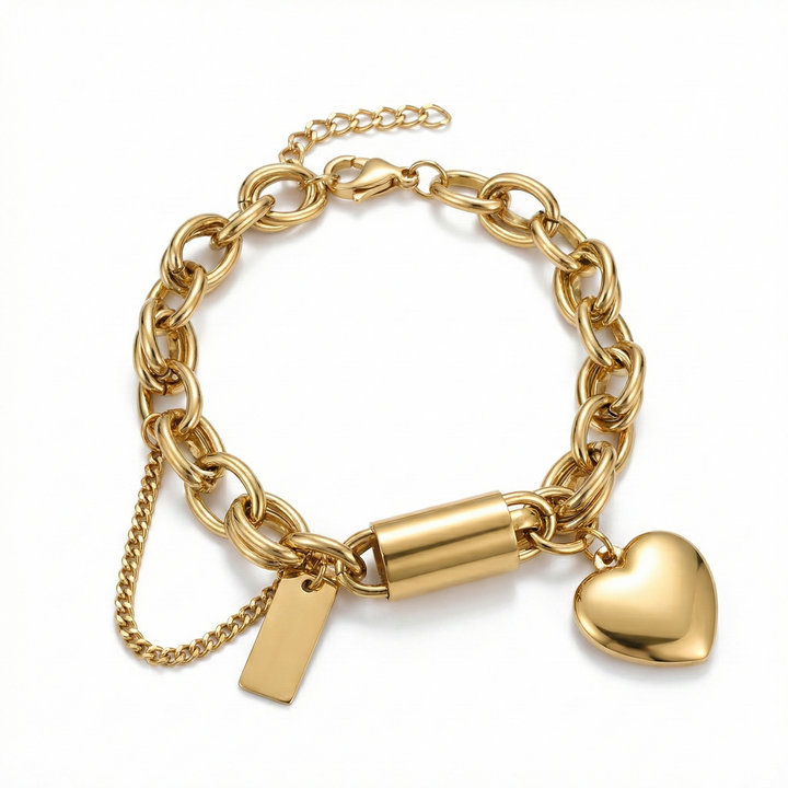 Amoria – Bracciale in Oro con Accento a Cuore