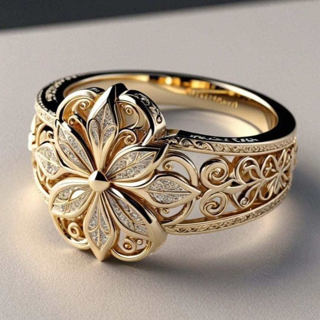 Linarie – Anello Ornato con Fiori