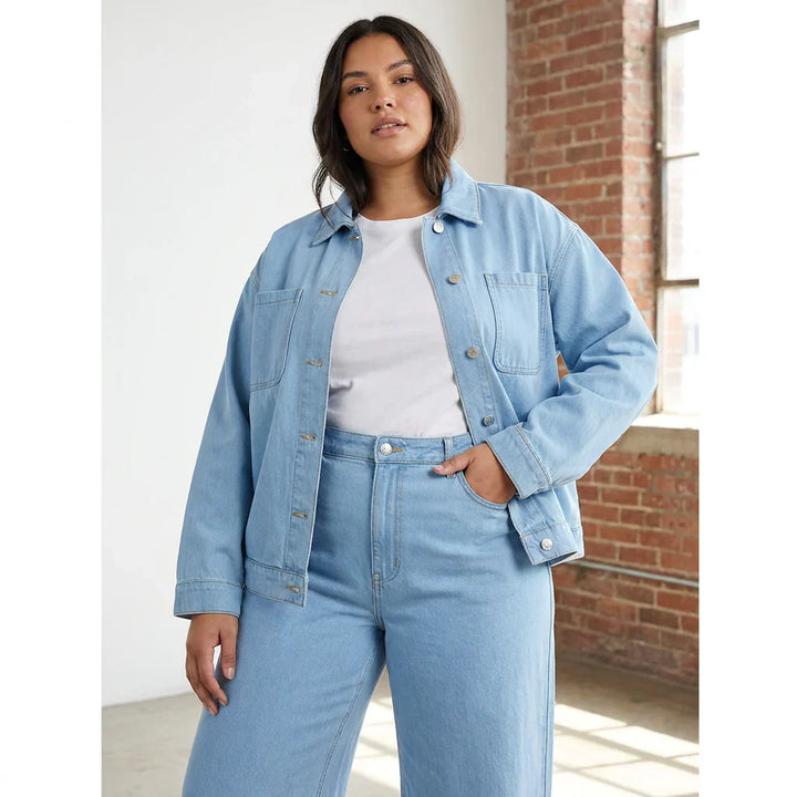 Alessia | Vestito Denim-Look Rilassato