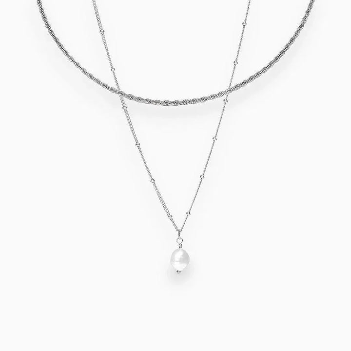 Séravelle | Set di Choker Moderno con Pendente in Perla