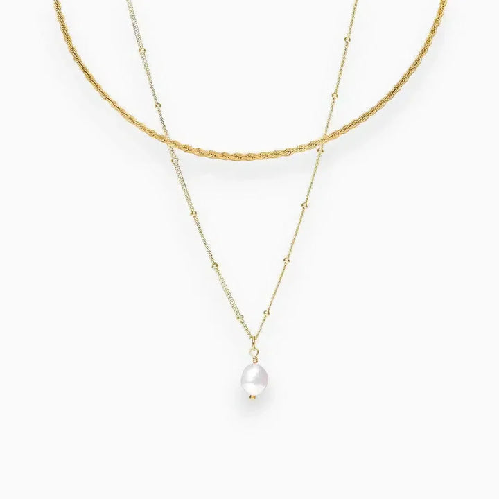 Séravelle | Set di Choker Moderno con Pendente in Perla