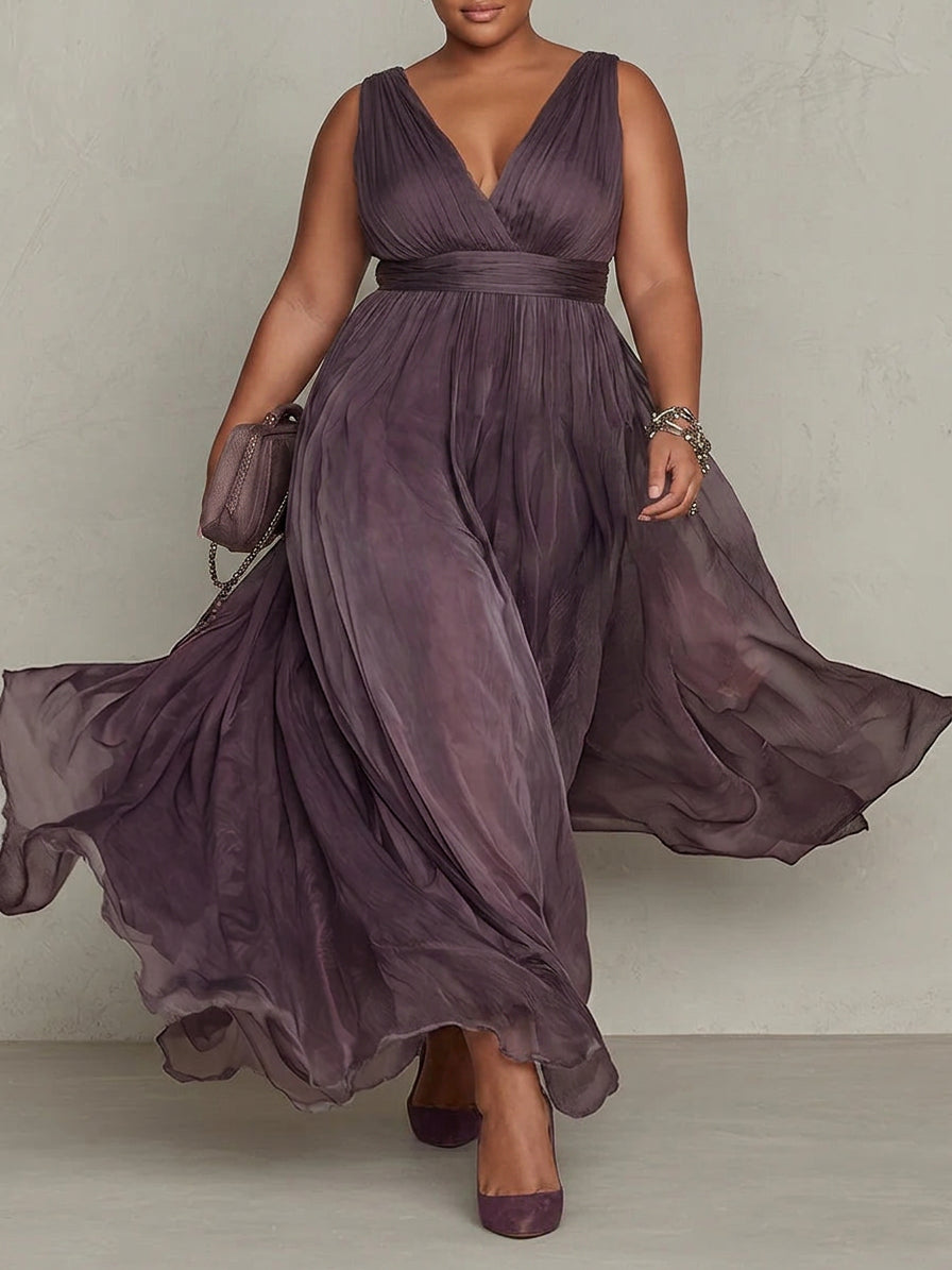 Ashley | Abito Lungo in Chiffon Vintage Elegante