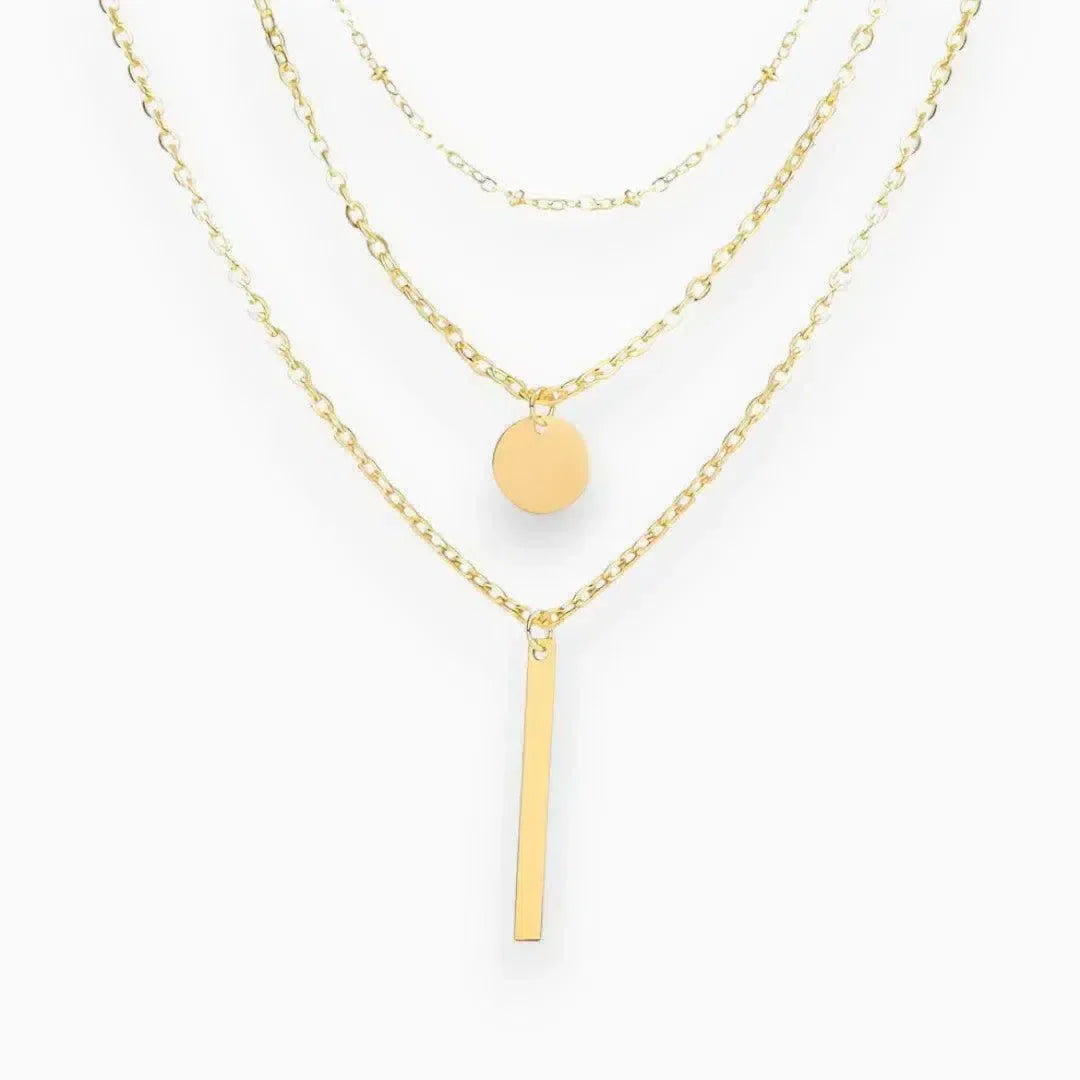 Zénévia | Collana d'Oro con Design a Strati