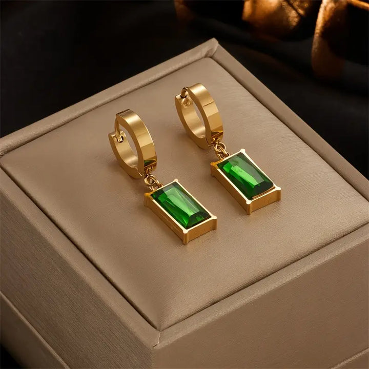 Elvine – Set di Gioielli Geometria Emeralda