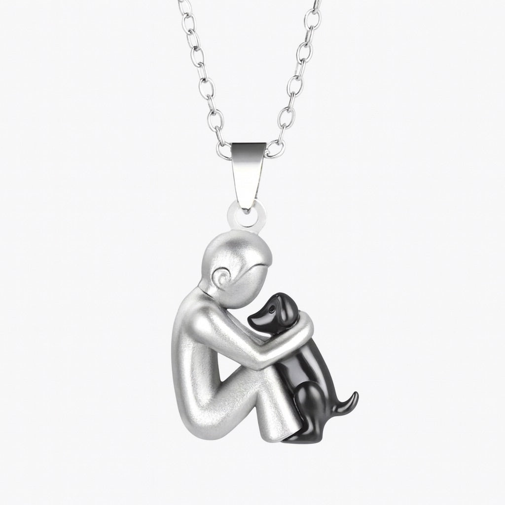 Amora – Collana con pendente a forma di abbraccio con un legame profondo