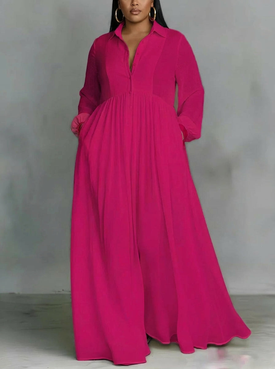 Celine | Vestito Maxi con Bottoni