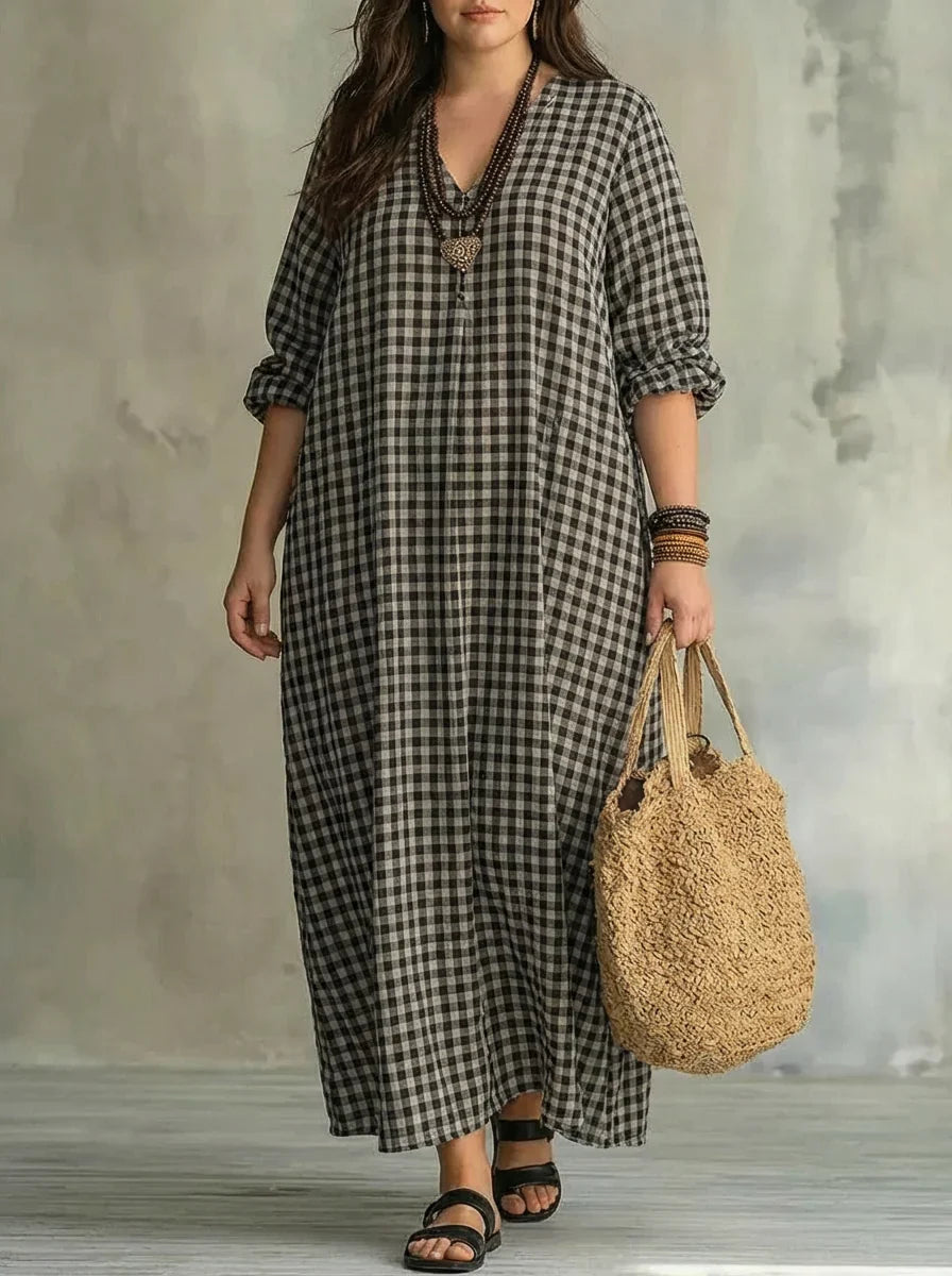 Mila | Vestito Maxi a Quadri