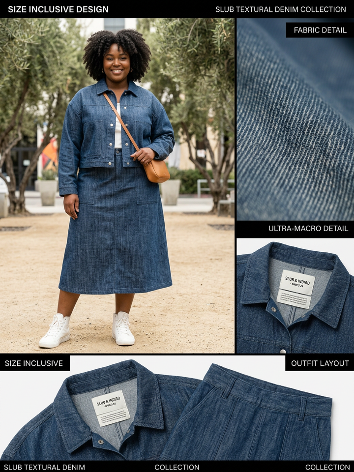Karen | Vestito Lungo in Denim di Cotone Morbido Effetto Vintage Lavato