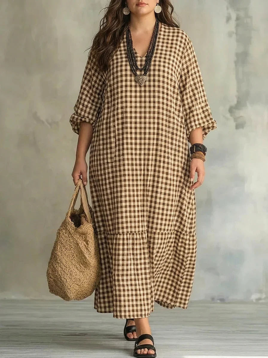 Mila | Vestito Maxi a Quadri