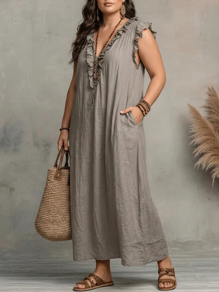 Gioia | Abito Lungo Boho con Volant