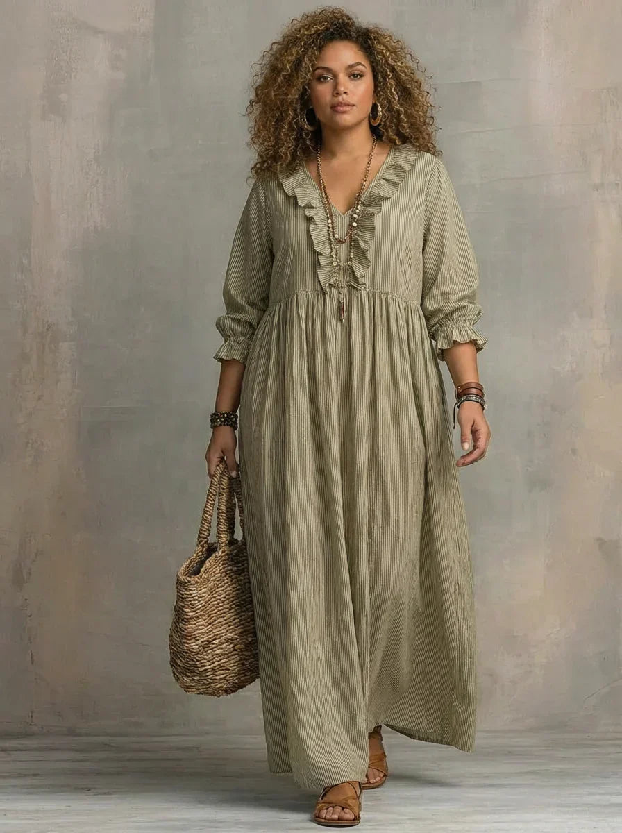 Elowen | Abito Maxi Boho a Maniche Lunghe